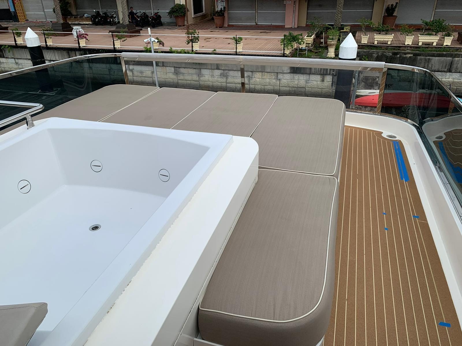 Amer 94 superyacht anchored off Langkawi